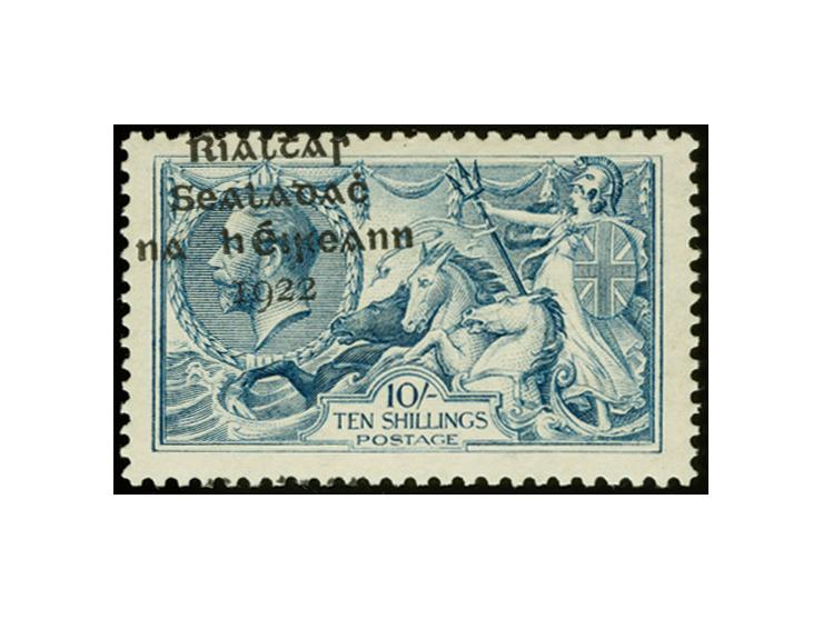 1922, Rialtas 4-line overprint by Dollard printing house, 10 s. with overprint variety "short 3rd. line" and strongly shifted