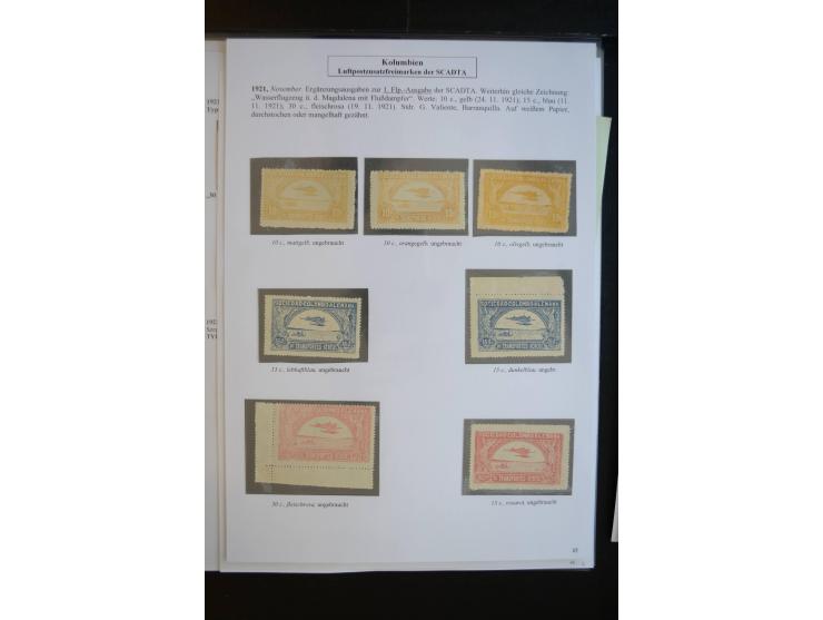 1920/29, hochinteressante ungebrauchte und gestempelte Sammlung, dabei u.a. CCNA "Multi-colores" Mi.-Nr. 3 auf Briefstück, 3 