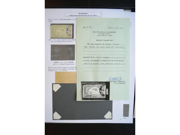 1920/29, hochinteressante ungebrauchte und gestempelte Sammlung, dabei u.a. CCNA "Multi-colores" Mi.-Nr. 3 auf Briefstück, 3 