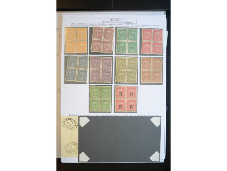 1920/29, hochinteressante ungebrauchte und gestempelte Sammlung, dabei u.a. CCNA "Multi-colores" Mi.-Nr. 3 auf Briefstück, 3 