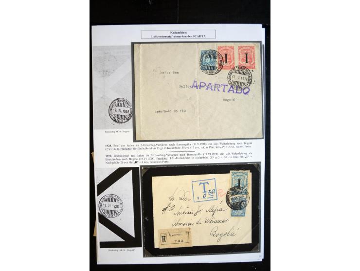 1920/35, hochinteressante Sammlung von über 120 Briefen, Karten und einigen Vorderseiten, dabei neben Scadta auch etwas Kolum