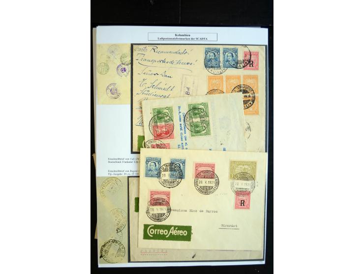 1920/35, hochinteressante Sammlung von über 120 Briefen, Karten und einigen Vorderseiten, dabei neben Scadta auch etwas Kolum