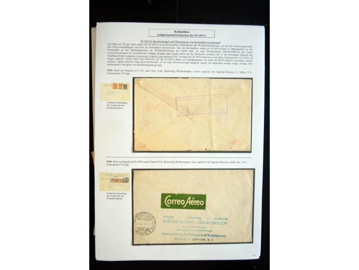 1920/35, hochinteressante Sammlung von über 120 Briefen, Karten und einigen Vorderseiten, dabei neben Scadta auch etwas Kolum