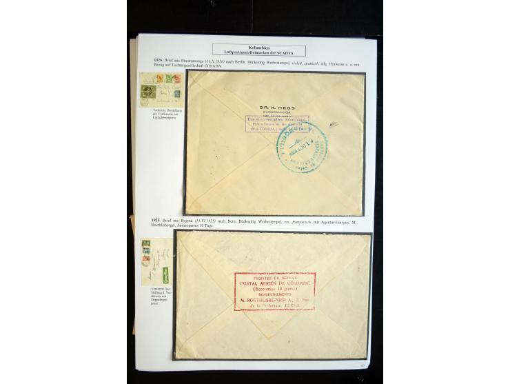 1920/35, hochinteressante Sammlung von über 120 Briefen, Karten und einigen Vorderseiten, dabei neben Scadta auch etwas Kolum