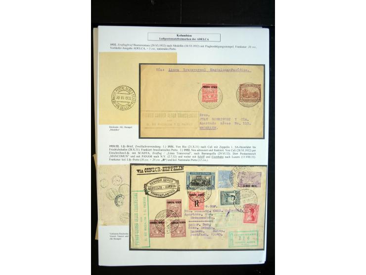 1920/35, hochinteressante Sammlung von über 120 Briefen, Karten und einigen Vorderseiten, dabei neben Scadta auch etwas Kolum