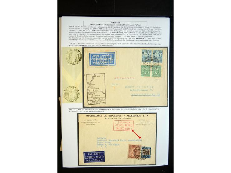 1920/35, hochinteressante Sammlung von über 120 Briefen, Karten und einigen Vorderseiten, dabei neben Scadta auch etwas Kolum