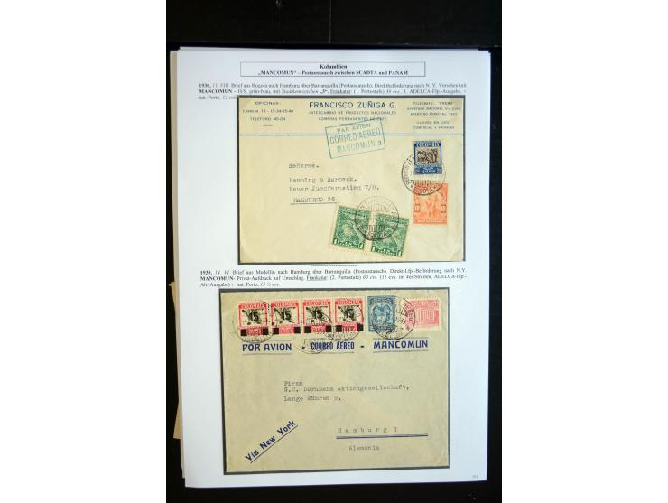 1920/35, hochinteressante Sammlung von über 120 Briefen, Karten und einigen Vorderseiten, dabei neben Scadta auch etwas Kolum