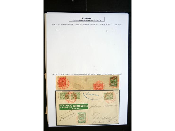 1920/35, hochinteressante Sammlung von über 120 Briefen, Karten und einigen Vorderseiten, dabei neben Scadta auch etwas Kolum