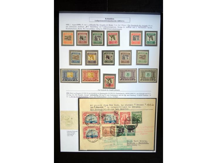 1920/35, hochinteressante Sammlung von über 120 Briefen, Karten und einigen Vorderseiten, dabei neben Scadta auch etwas Kolum