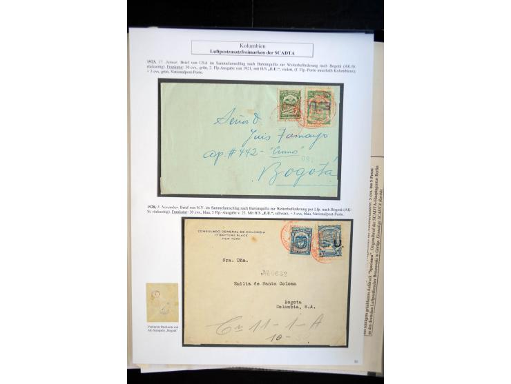 1920/35, hochinteressante Sammlung von über 120 Briefen, Karten und einigen Vorderseiten, dabei neben Scadta auch etwas Kolum