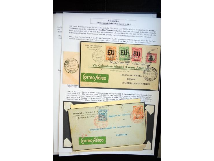 1920/35, hochinteressante Sammlung von über 120 Briefen, Karten und einigen Vorderseiten, dabei neben Scadta auch etwas Kolum