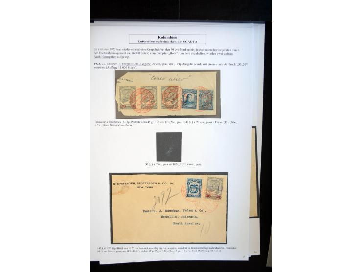 1920/35, hochinteressante Sammlung von über 120 Briefen, Karten und einigen Vorderseiten, dabei neben Scadta auch etwas Kolum