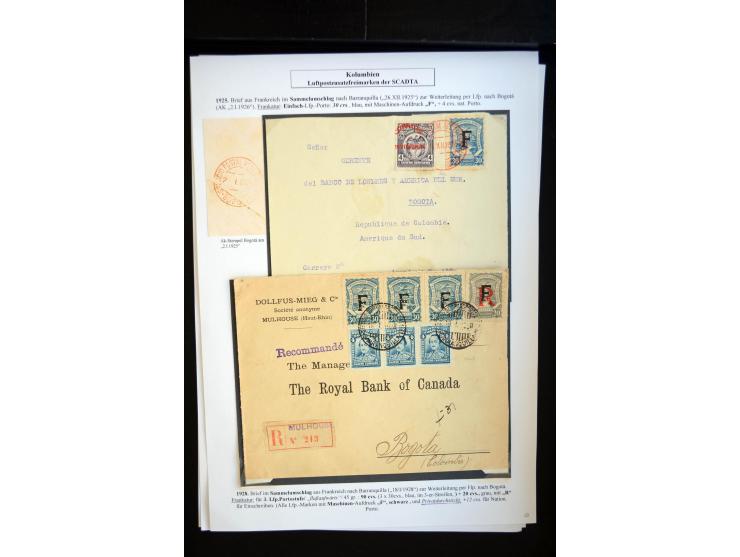1920/35, hochinteressante Sammlung von über 120 Briefen, Karten und einigen Vorderseiten, dabei neben Scadta auch etwas Kolum