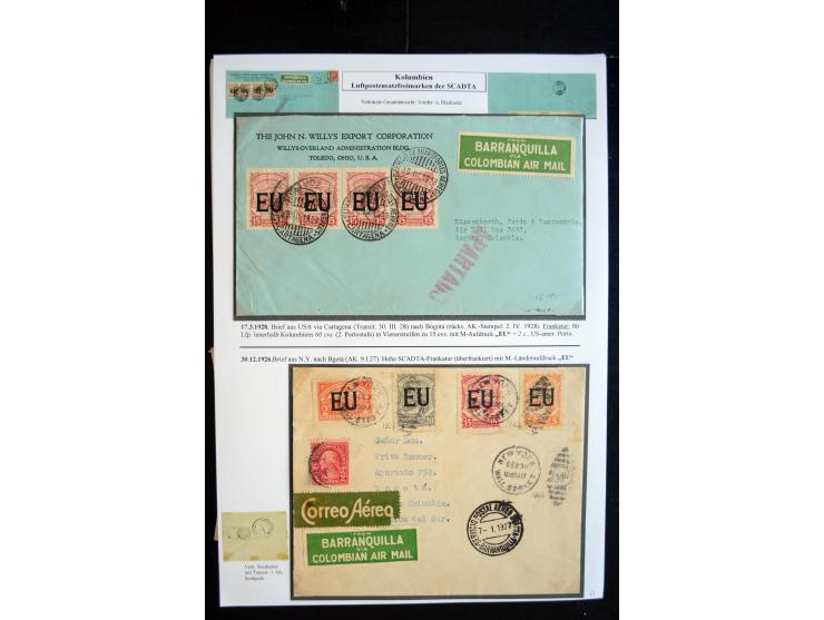 1920/35, hochinteressante Sammlung von über 120 Briefen, Karten und einigen Vorderseiten, dabei neben Scadta auch etwas Kolum