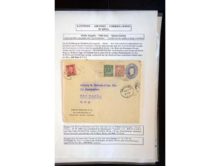1920/35, hochinteressante Sammlung von über 120 Briefen, Karten und einigen Vorderseiten, dabei neben Scadta auch etwas Kolum