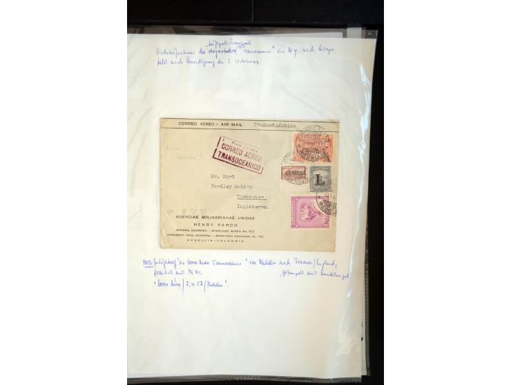 1920/35, hochinteressante Sammlung von über 120 Briefen, Karten und einigen Vorderseiten, dabei neben Scadta auch etwas Kolum