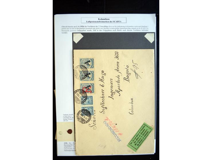 1920/35, hochinteressante Sammlung von über 120 Briefen, Karten und einigen Vorderseiten, dabei neben Scadta auch etwas Kolum
