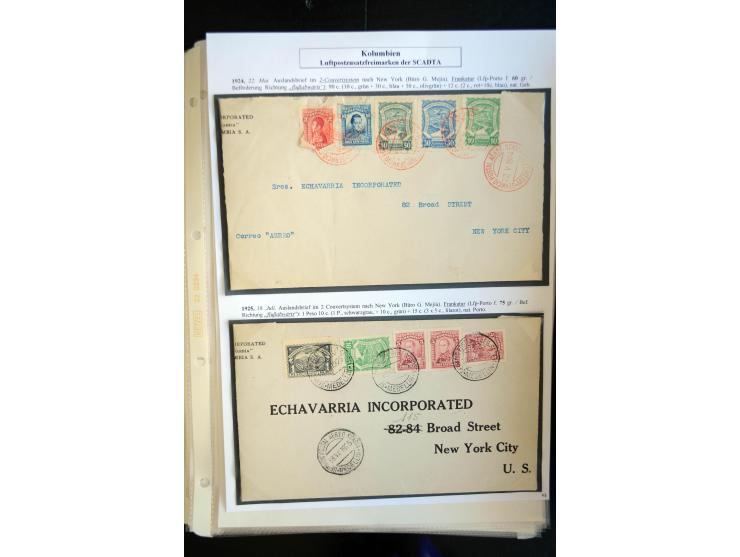 1920/35, hochinteressante Sammlung von über 120 Briefen, Karten und einigen Vorderseiten, dabei neben Scadta auch etwas Kolum