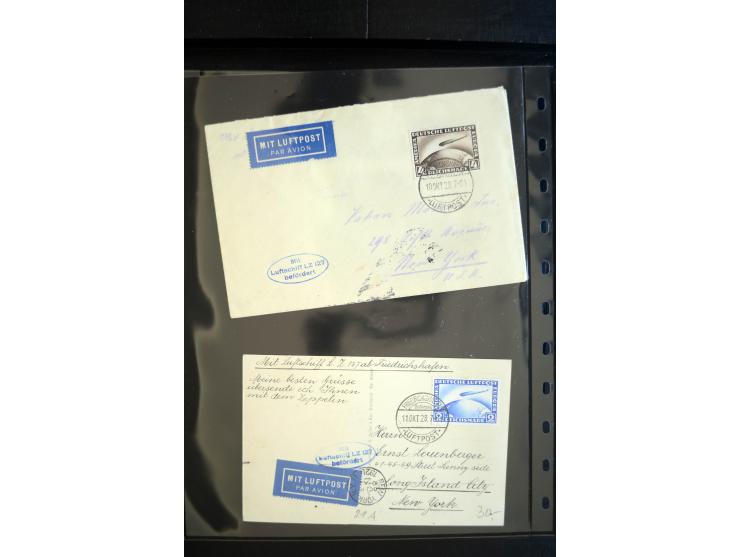 1912/2005, interessante Partie von 28 Briefe und Karten, dabei viele bessere Frankaturen sowie bessere Zeppelinmarken, dazu e