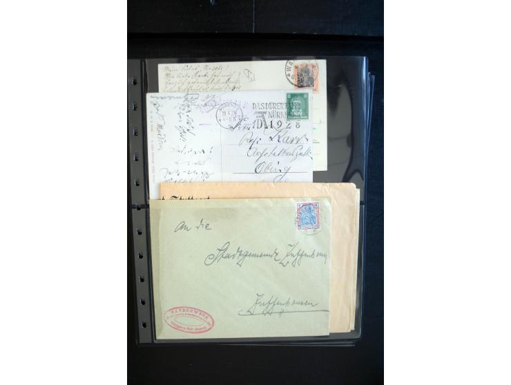 1912/2005, interessante Partie von 28 Briefe und Karten, dabei viele bessere Frankaturen sowie bessere Zeppelinmarken, dazu e