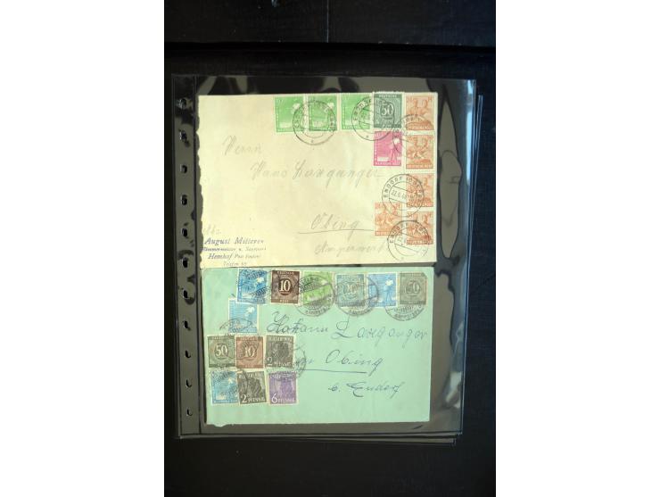 1912/2005, interessante Partie von 28 Briefe und Karten, dabei viele bessere Frankaturen sowie bessere Zeppelinmarken, dazu e