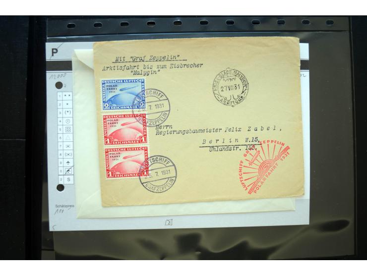 1912/2005, interessante Partie von 28 Briefe und Karten, dabei viele bessere Frankaturen sowie bessere Zeppelinmarken, dazu e