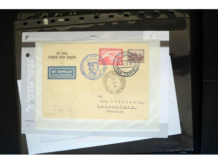 1912/2005, interessante Partie von 28 Briefe und Karten, dabei viele bessere Frankaturen sowie bessere Zeppelinmarken, dazu e