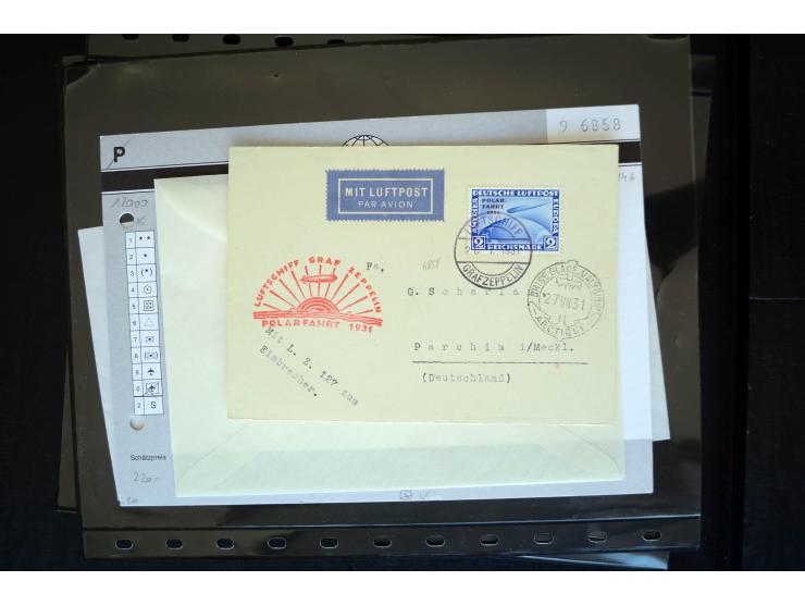 1912/2005, interessante Partie von 28 Briefe und Karten, dabei viele bessere Frankaturen sowie bessere Zeppelinmarken, dazu e