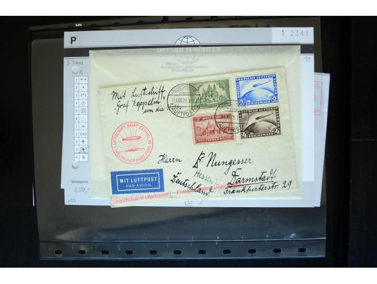 1912/2005, interessante Partie von 28 Briefe und Karten, dabei viele bessere Frankaturen sowie bessere Zeppelinmarken, dazu e