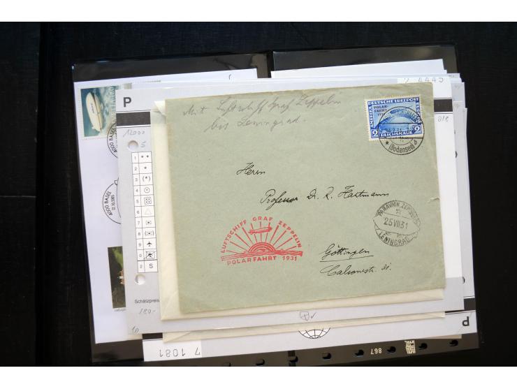 1912/2005, interessante Partie von 28 Briefe und Karten, dabei viele bessere Frankaturen sowie bessere Zeppelinmarken, dazu e