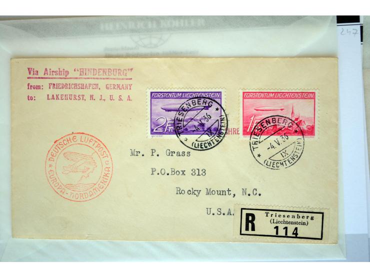1912/2005, interessante Partie von 28 Briefe und Karten, dabei viele bessere Frankaturen sowie bessere Zeppelinmarken, dazu e