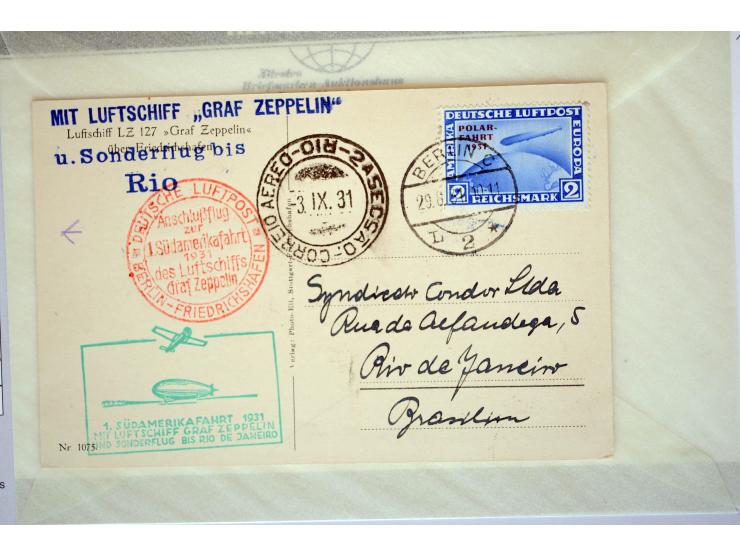 1912/2005, interessante Partie von 28 Briefe und Karten, dabei viele bessere Frankaturen sowie bessere Zeppelinmarken, dazu e