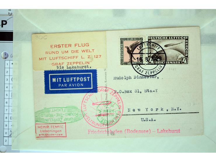 1912/2005, interessante Partie von 28 Briefe und Karten, dabei viele bessere Frankaturen sowie bessere Zeppelinmarken, dazu e