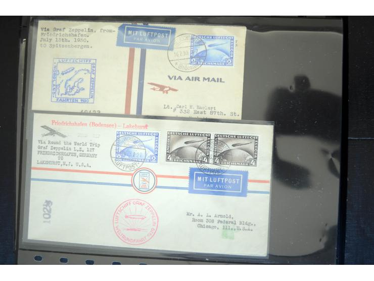1912/2005, interessante Partie von 28 Briefe und Karten, dabei viele bessere Frankaturen sowie bessere Zeppelinmarken, dazu e