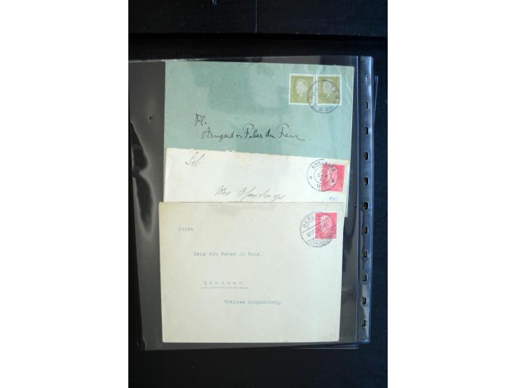 1912/2005, interessante Partie von 28 Briefe und Karten, dabei viele bessere Frankaturen sowie bessere Zeppelinmarken, dazu e