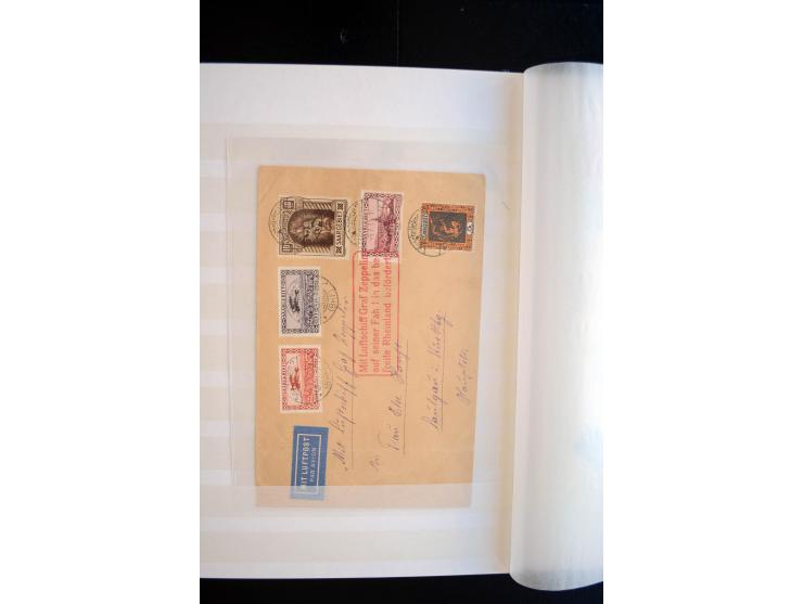 1928/39, reichhaltige Sammlung Zeppelinbriefe und -karten, dabei gute Frankaturen, Vertragsstaaten, Südamerikanische Post etc