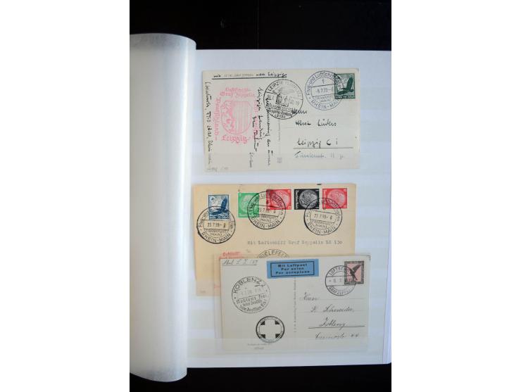 1928/39, reichhaltige Sammlung Zeppelinbriefe und -karten, dabei gute Frankaturen, Vertragsstaaten, Südamerikanische Post etc
