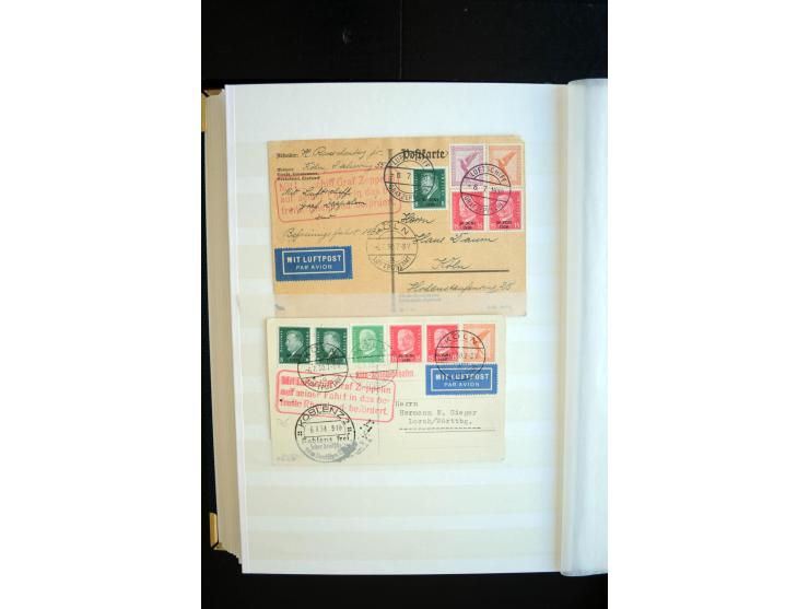 1928/39, reichhaltige Sammlung Zeppelinbriefe und -karten, dabei gute Frankaturen, Vertragsstaaten, Südamerikanische Post etc