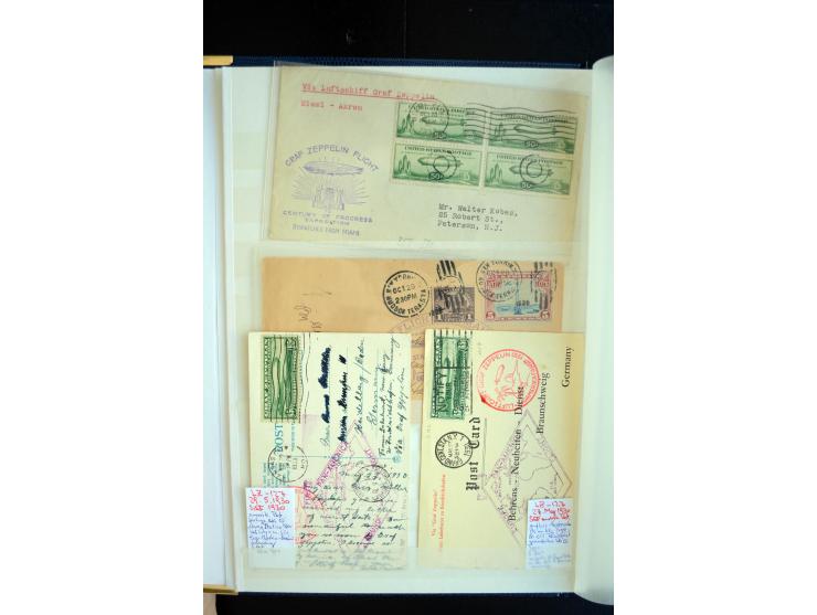 1928/39, reichhaltige Sammlung Zeppelinbriefe und -karten, dabei gute Frankaturen, Vertragsstaaten, Südamerikanische Post etc