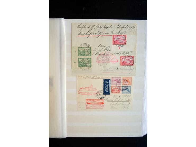 1928/39, reichhaltige Sammlung Zeppelinbriefe und -karten, dabei gute Frankaturen, Vertragsstaaten, Südamerikanische Post etc