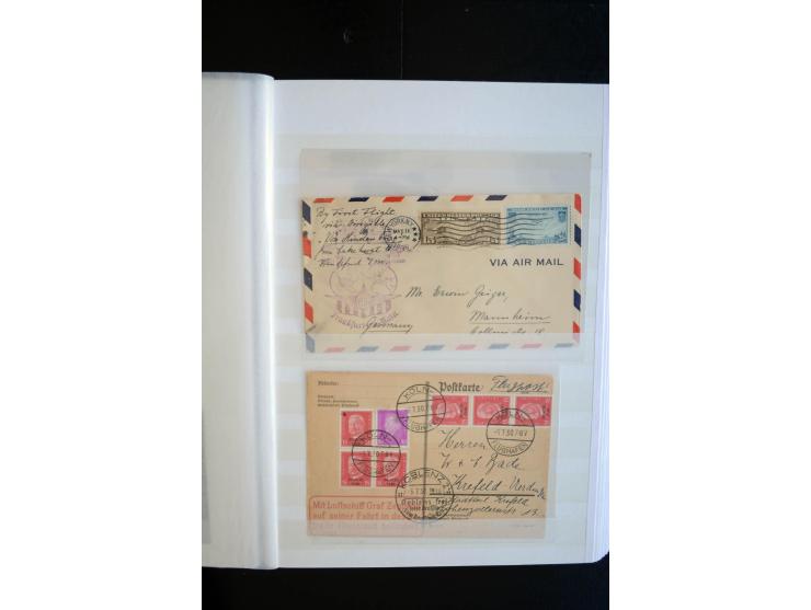 1928/39, reichhaltige Sammlung Zeppelinbriefe und -karten, dabei gute Frankaturen, Vertragsstaaten, Südamerikanische Post etc