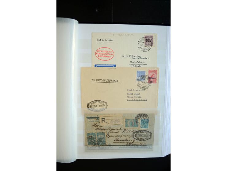 1928/39, reichhaltige Sammlung Zeppelinbriefe und -karten, dabei gute Frankaturen, Vertragsstaaten, Südamerikanische Post etc