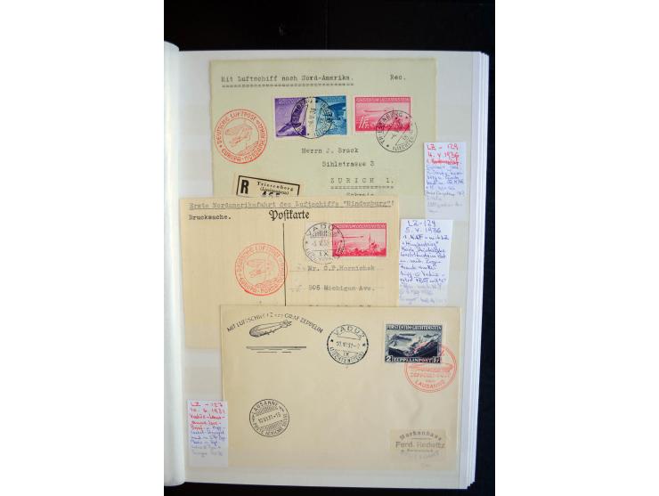 1928/39, reichhaltige Sammlung Zeppelinbriefe und -karten, dabei gute Frankaturen, Vertragsstaaten, Südamerikanische Post etc