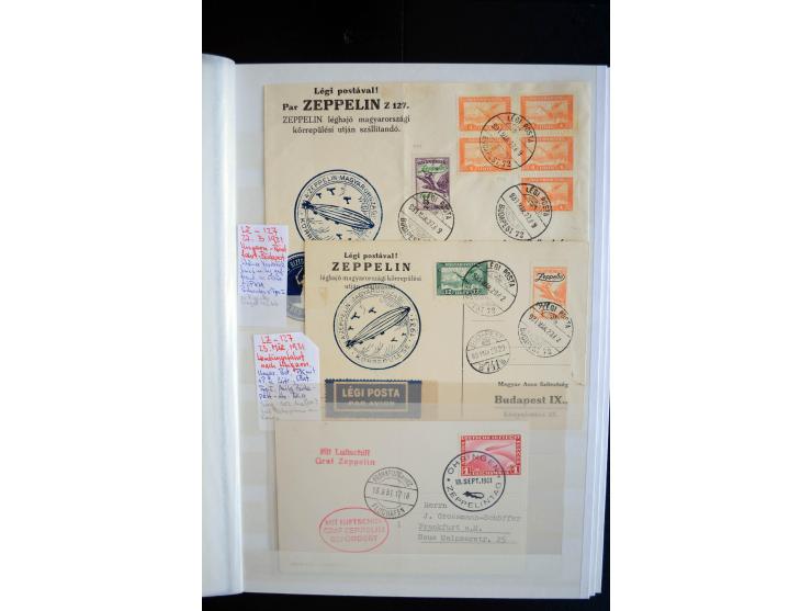 1928/39, reichhaltige Sammlung Zeppelinbriefe und -karten, dabei gute Frankaturen, Vertragsstaaten, Südamerikanische Post etc