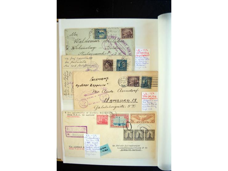 1928/39, reichhaltige Sammlung Zeppelinbriefe und -karten, dabei gute Frankaturen, Vertragsstaaten, Südamerikanische Post etc