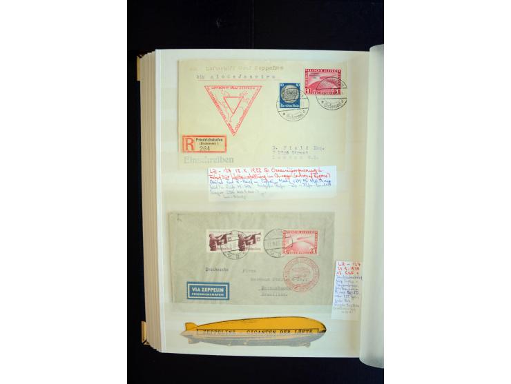 1928/39, reichhaltige Sammlung Zeppelinbriefe und -karten, dabei gute Frankaturen, Vertragsstaaten, Südamerikanische Post etc