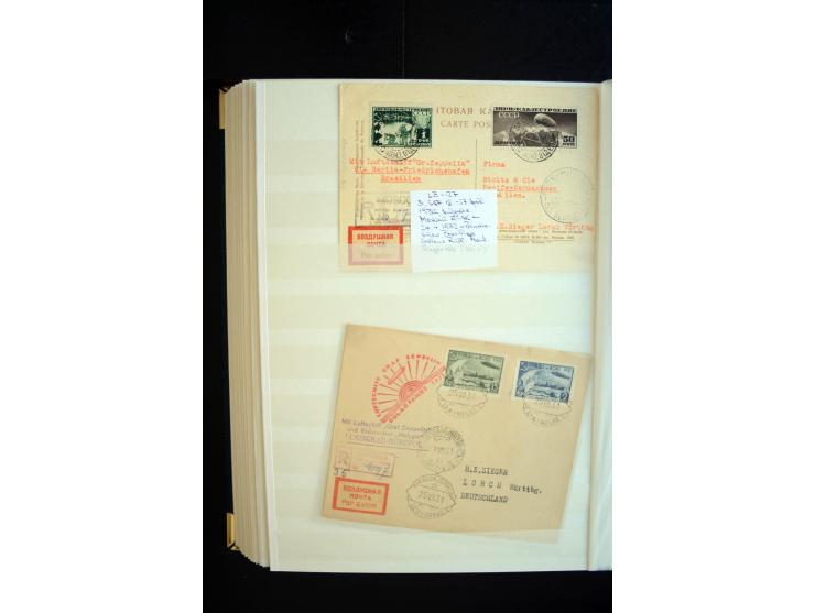 1928/39, reichhaltige Sammlung Zeppelinbriefe und -karten, dabei gute Frankaturen, Vertragsstaaten, Südamerikanische Post etc