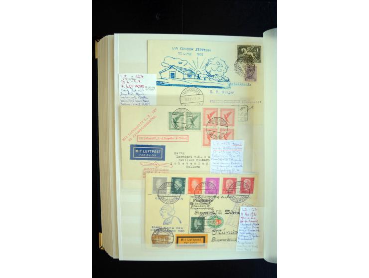 1928/39, reichhaltige Sammlung Zeppelinbriefe und -karten, dabei gute Frankaturen, Vertragsstaaten, Südamerikanische Post etc