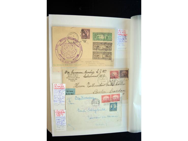 1928/39, reichhaltige Sammlung Zeppelinbriefe und -karten, dabei gute Frankaturen, Vertragsstaaten, Südamerikanische Post etc