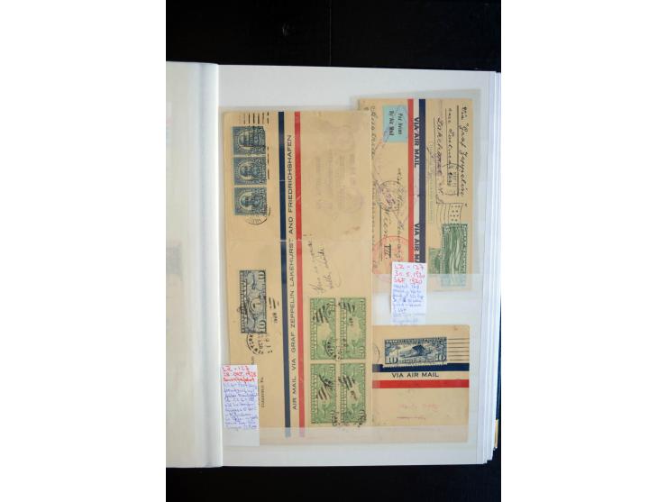 1928/39, reichhaltige Sammlung Zeppelinbriefe und -karten, dabei gute Frankaturen, Vertragsstaaten, Südamerikanische Post etc